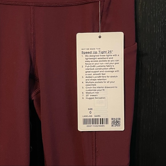 Lululemon Speed Up Tight 25"
Garnet - Picture 7 of 12